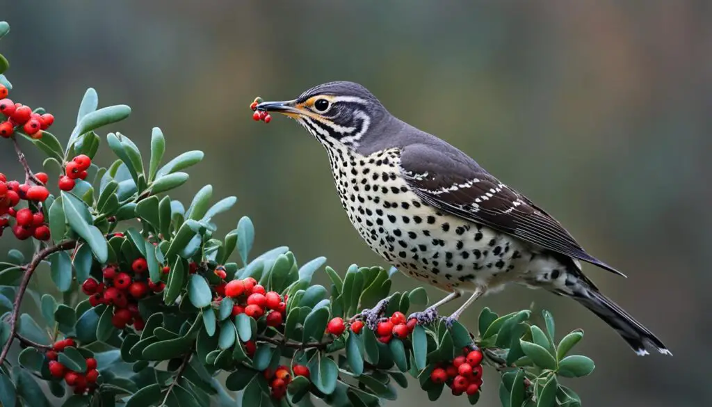 Misteldrossel Nahrung