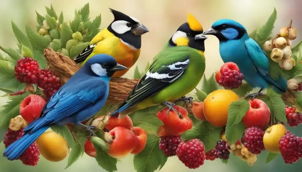Nahrungsvorlieben von Vögeln