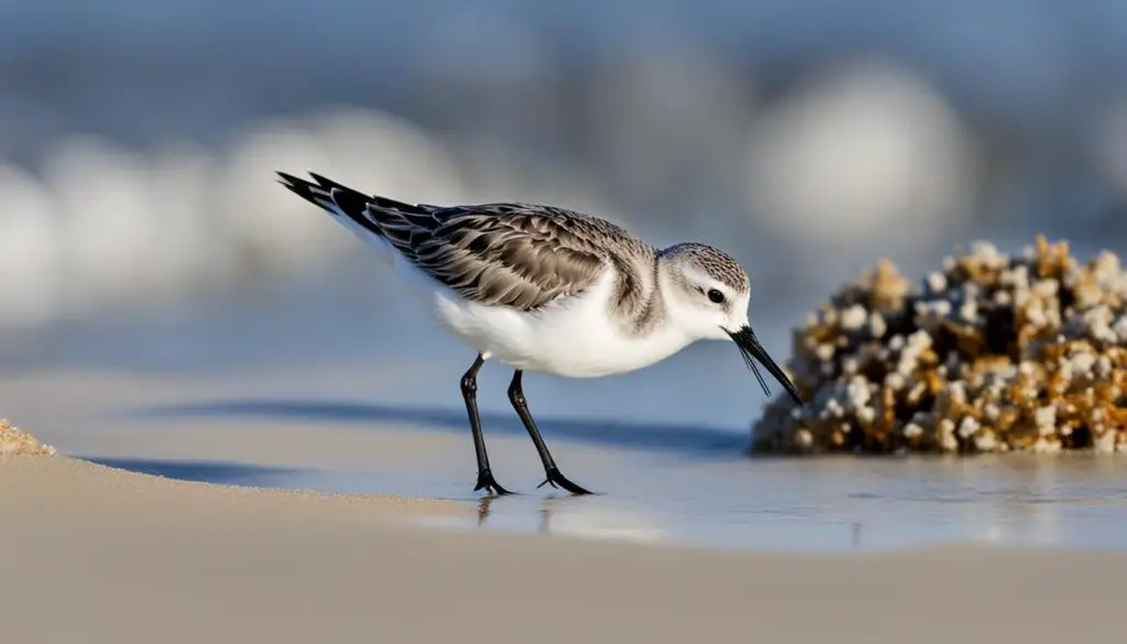 Sanderling Nahrung