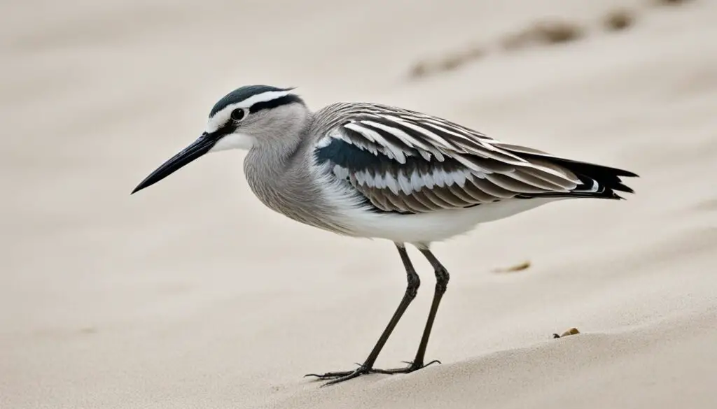 Strandpieper in seinem Küstenlebensraum