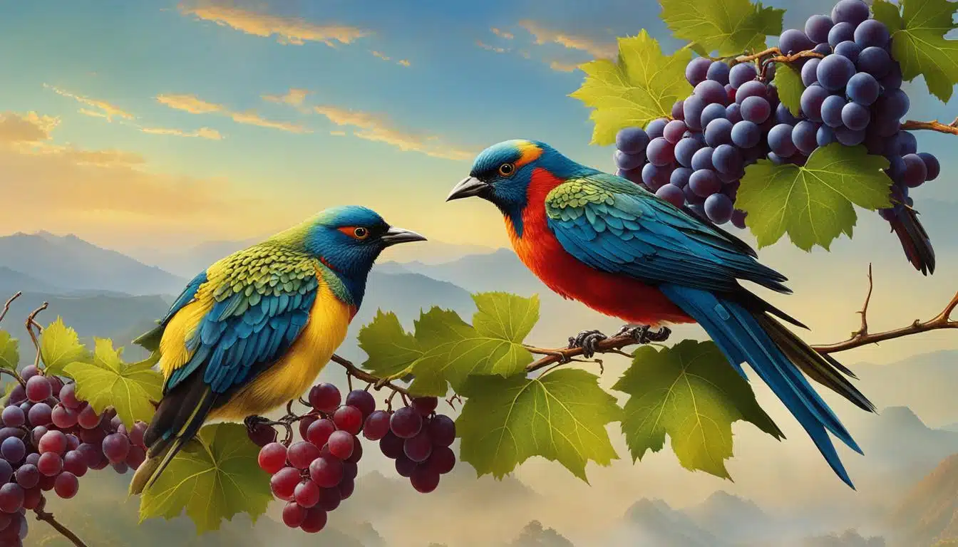 welche vögel fressen weintrauben