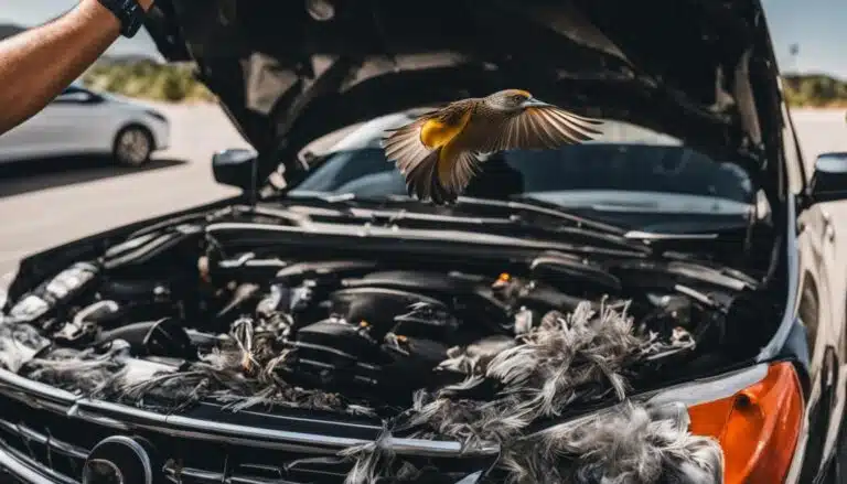 Wie kommt ein Vogel in den Motorraum?