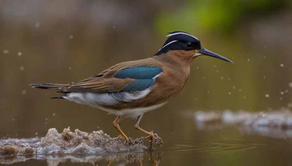 Uferschnepfe in Aktion