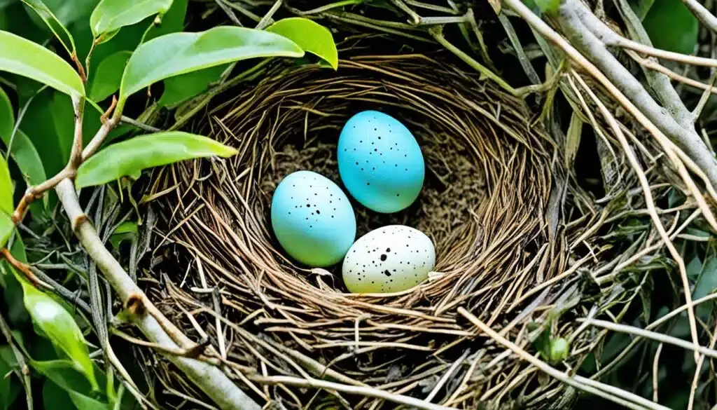 Brütender Vogel während der Brutzeit