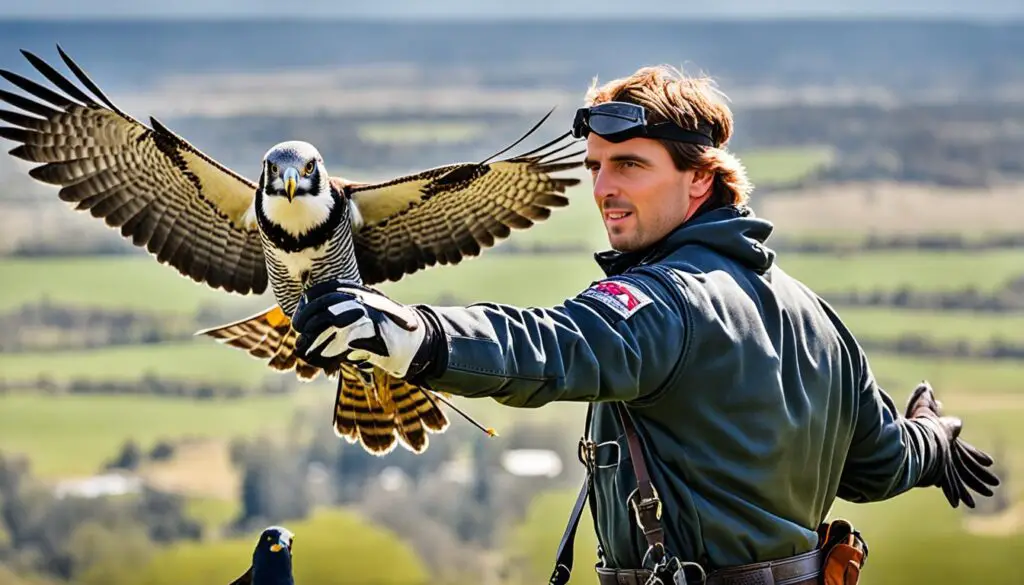 Falknerei mit Buntfalken