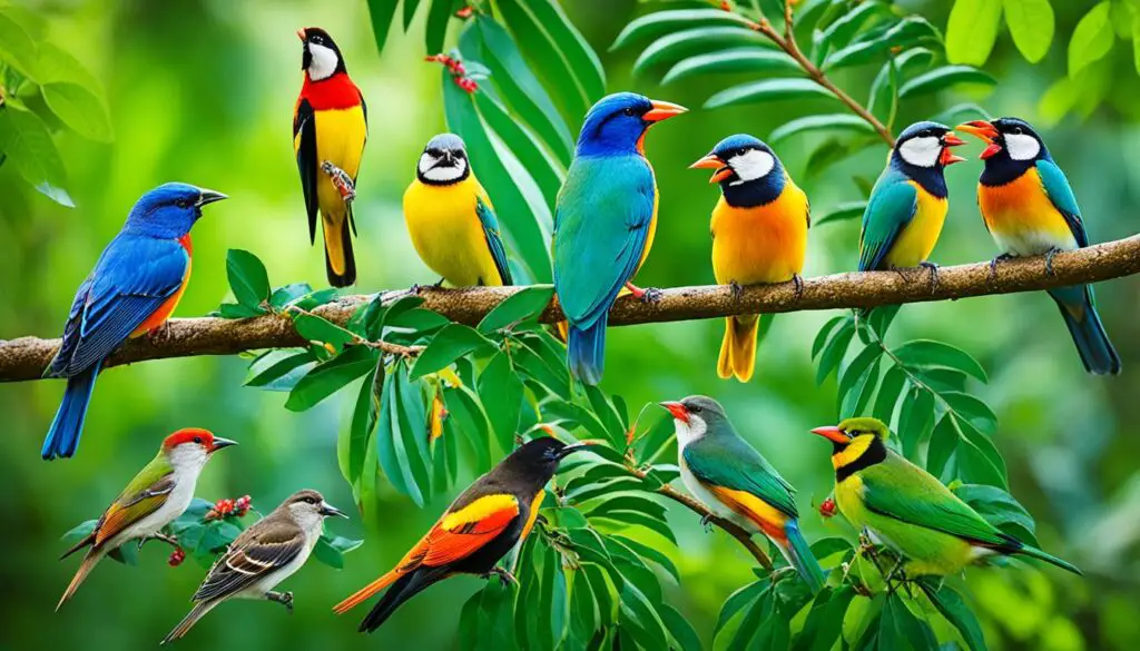 Vögel beim Singen