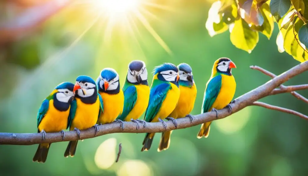 Vögel plustern sich auf Vögel plustern sich auf