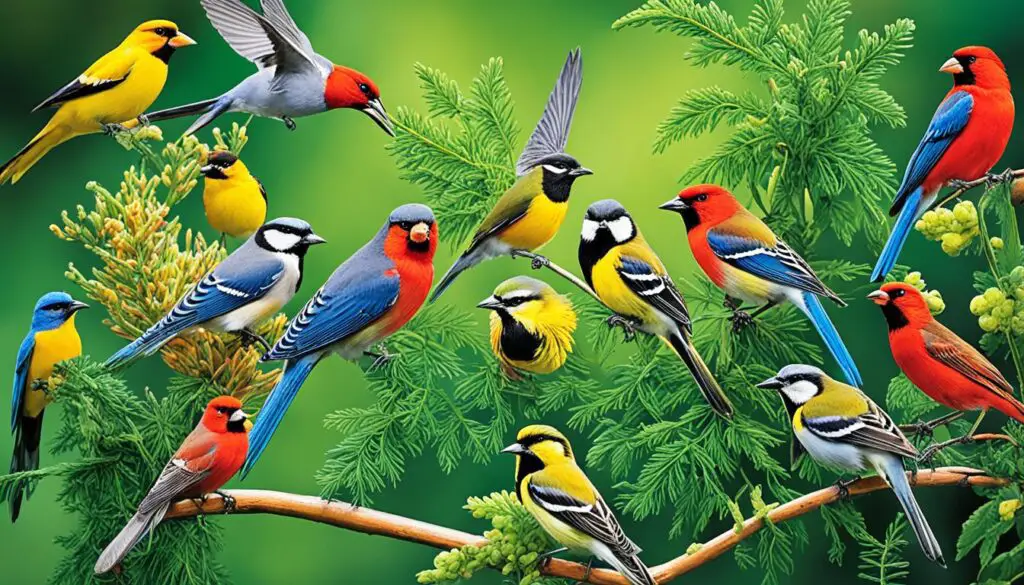 Vögel und Pflanzenfresser