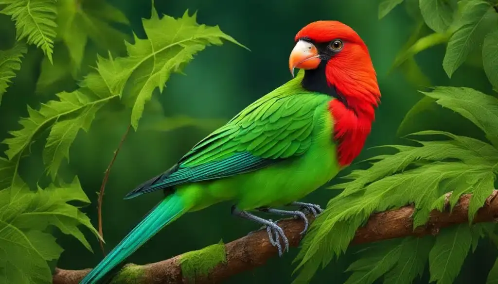 beliebter vogel mit rotem kopf