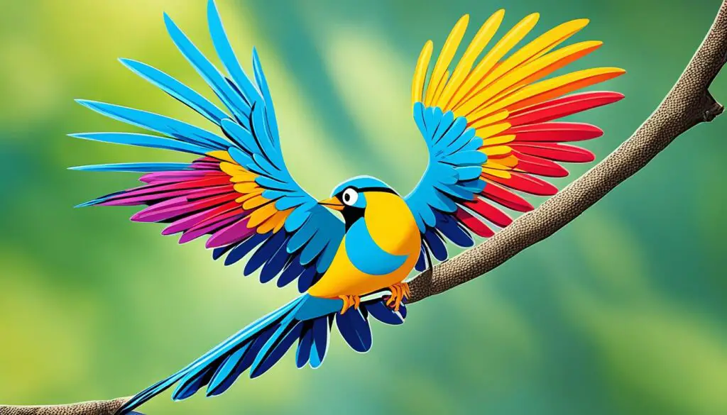 farbenfroher Vogel