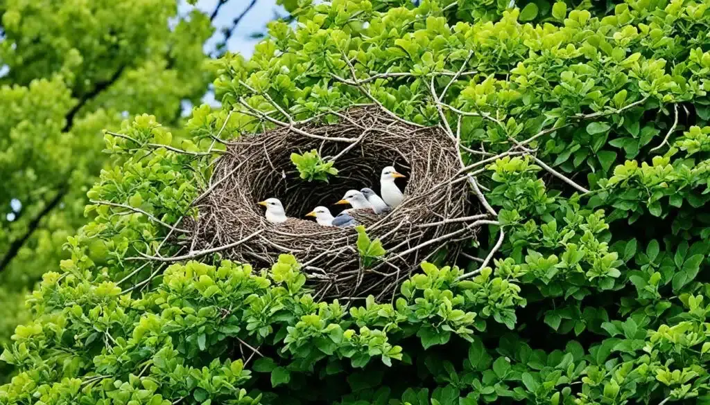 heimische Hecken und Bäume als Nistplätze