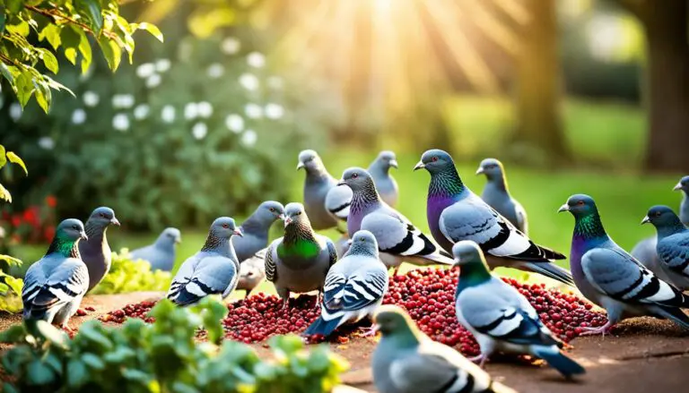 Tauben Im Garten: Fressen