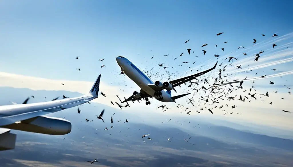 vögel und flugzeuge in konflikt