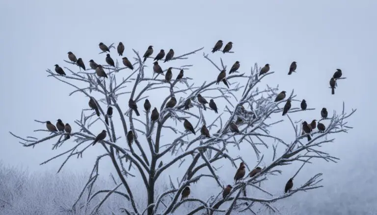 Vögel erfrieren