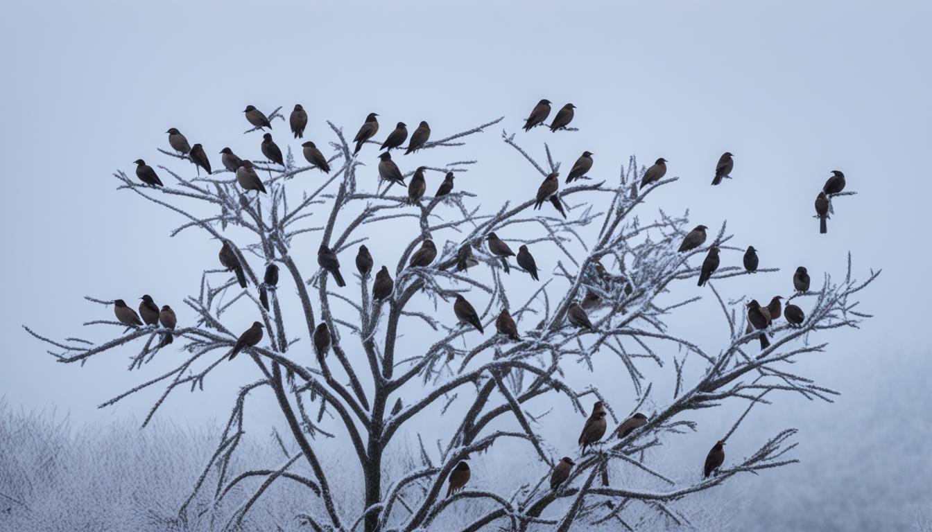 vogel erfrieren