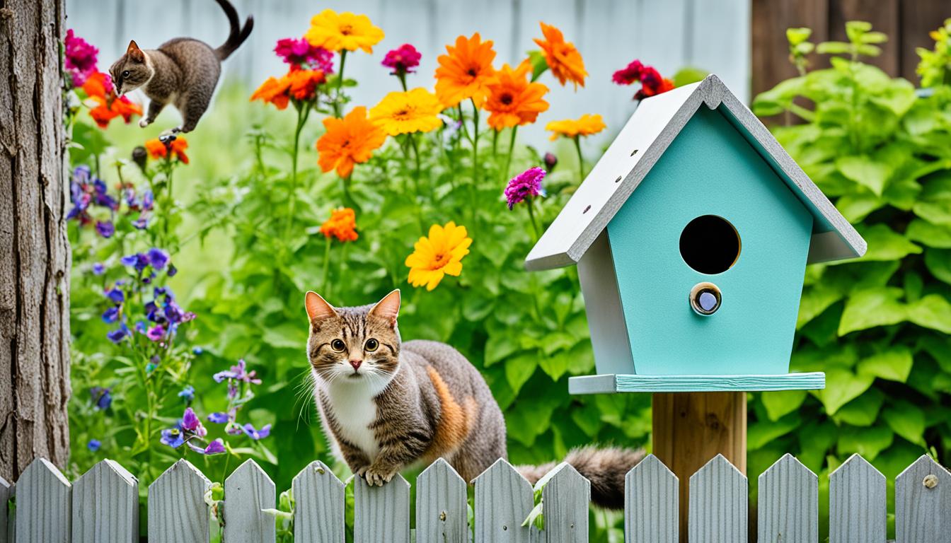 vogelhaus vor katzen schutzen