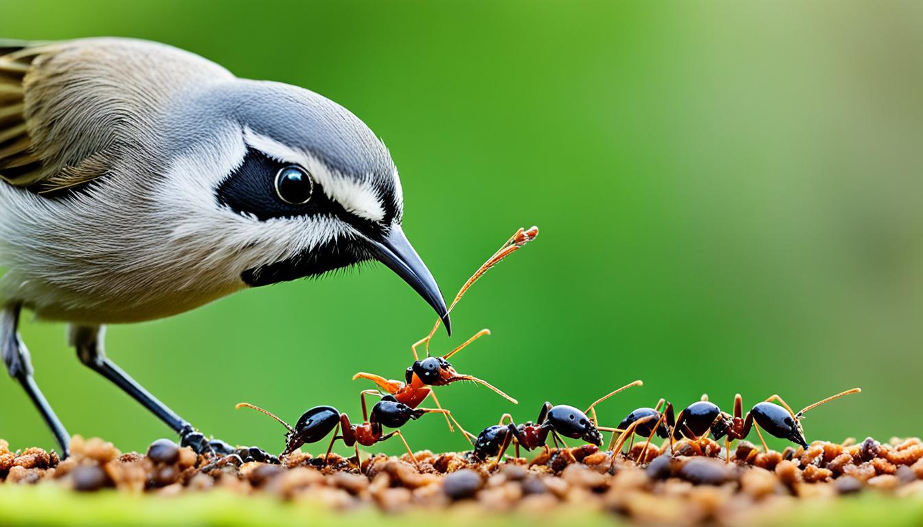 warum können vögel ameisen essen